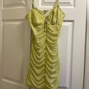 H&M Summer Yellow Floral Mini Dress